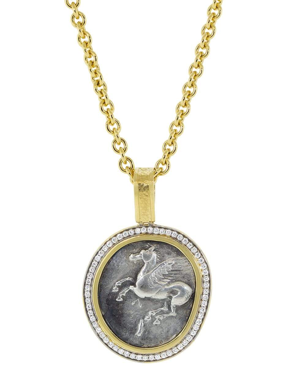 JORGE ADELER-Pegasus Coin Necklace-YELLOW GOLD