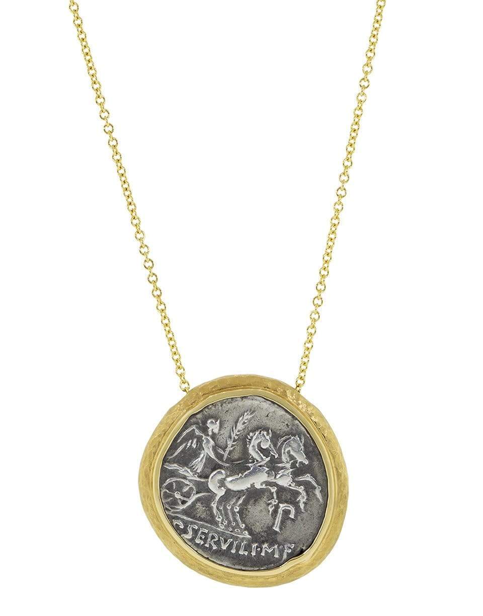 JORGE ADELER-Victory Coin Necklace-YELLOW GOLD