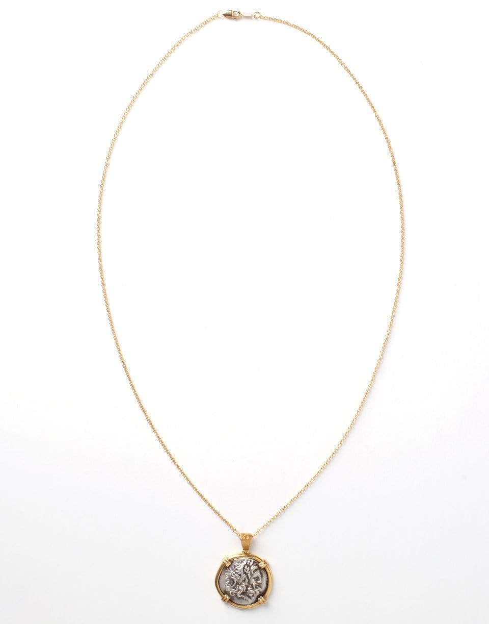 JORGE ADELER-Zeus Coin Pendant Necklace-YELLOW GOLD