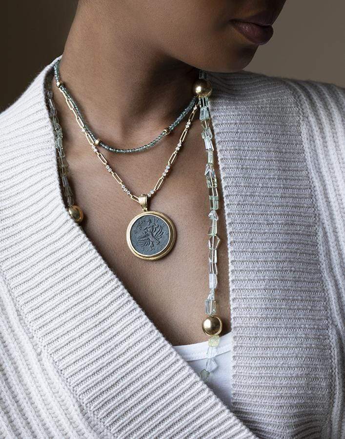 JORGE ADELER-Authentic Ancient Zeus Pendant-YELLOW GOLD