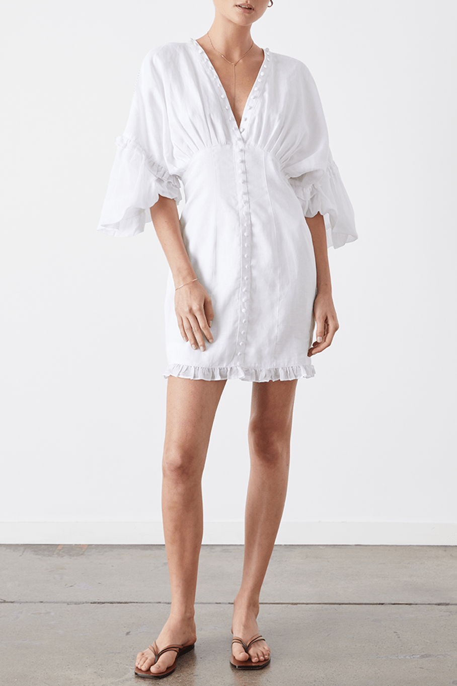 JOSLIN STUDIO-Taylor Linen Ramie Mini Dress-