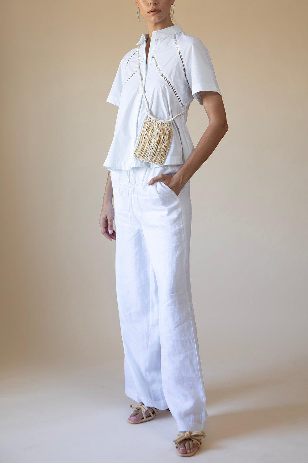 JOSLIN STUDIO-Selena Shirt - Optic White-