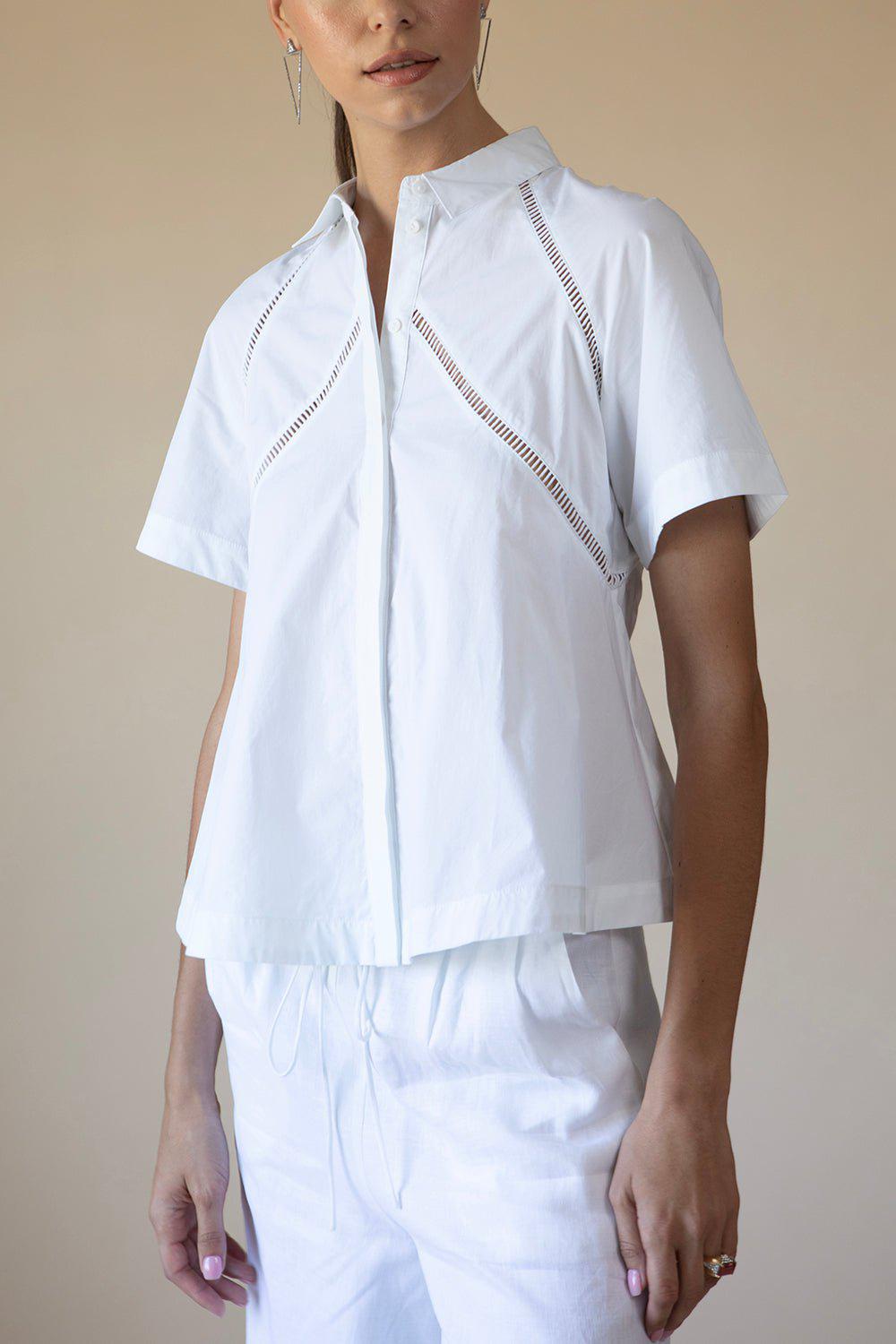 JOSLIN STUDIO-Selena Shirt - Optic White-
