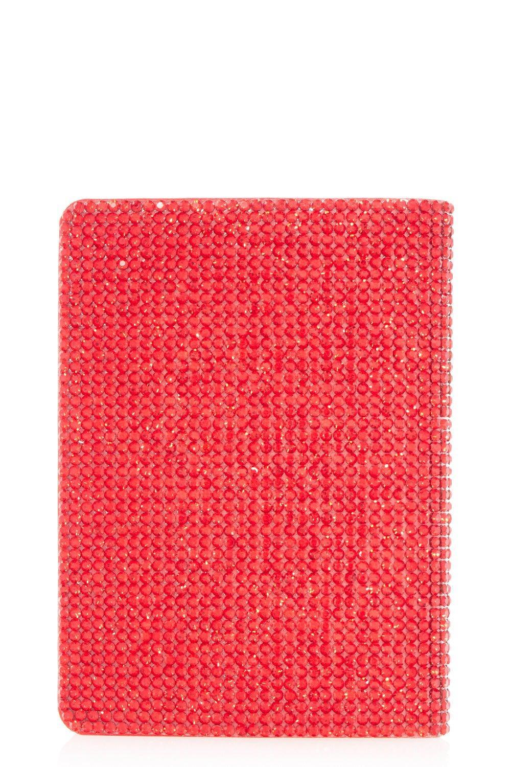 JUDITH LEIBER-Traveler Passport Holder - Red-RED