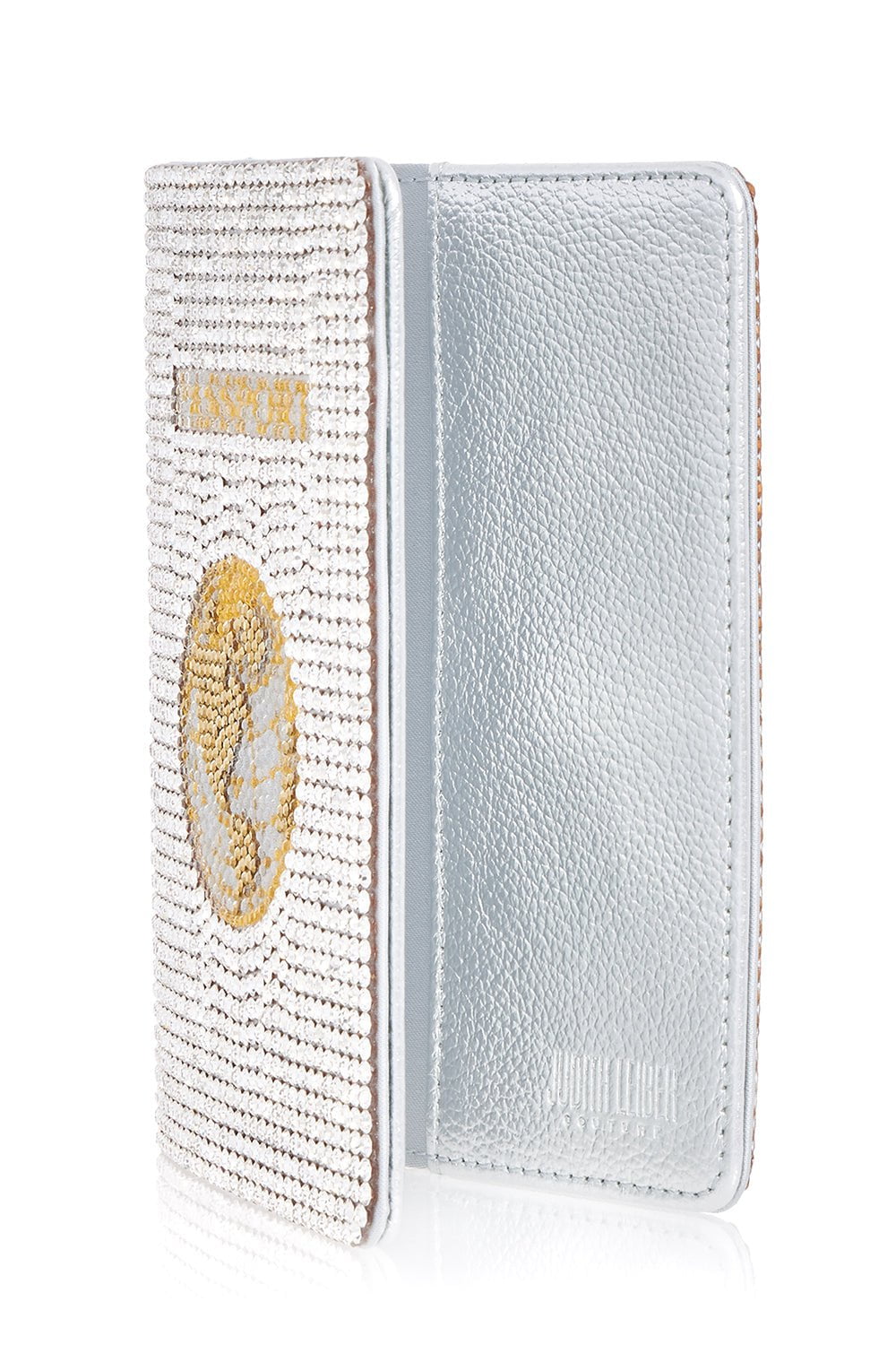 JUDITH LEIBER-Traveler Passport Holder - Silver-RHINE