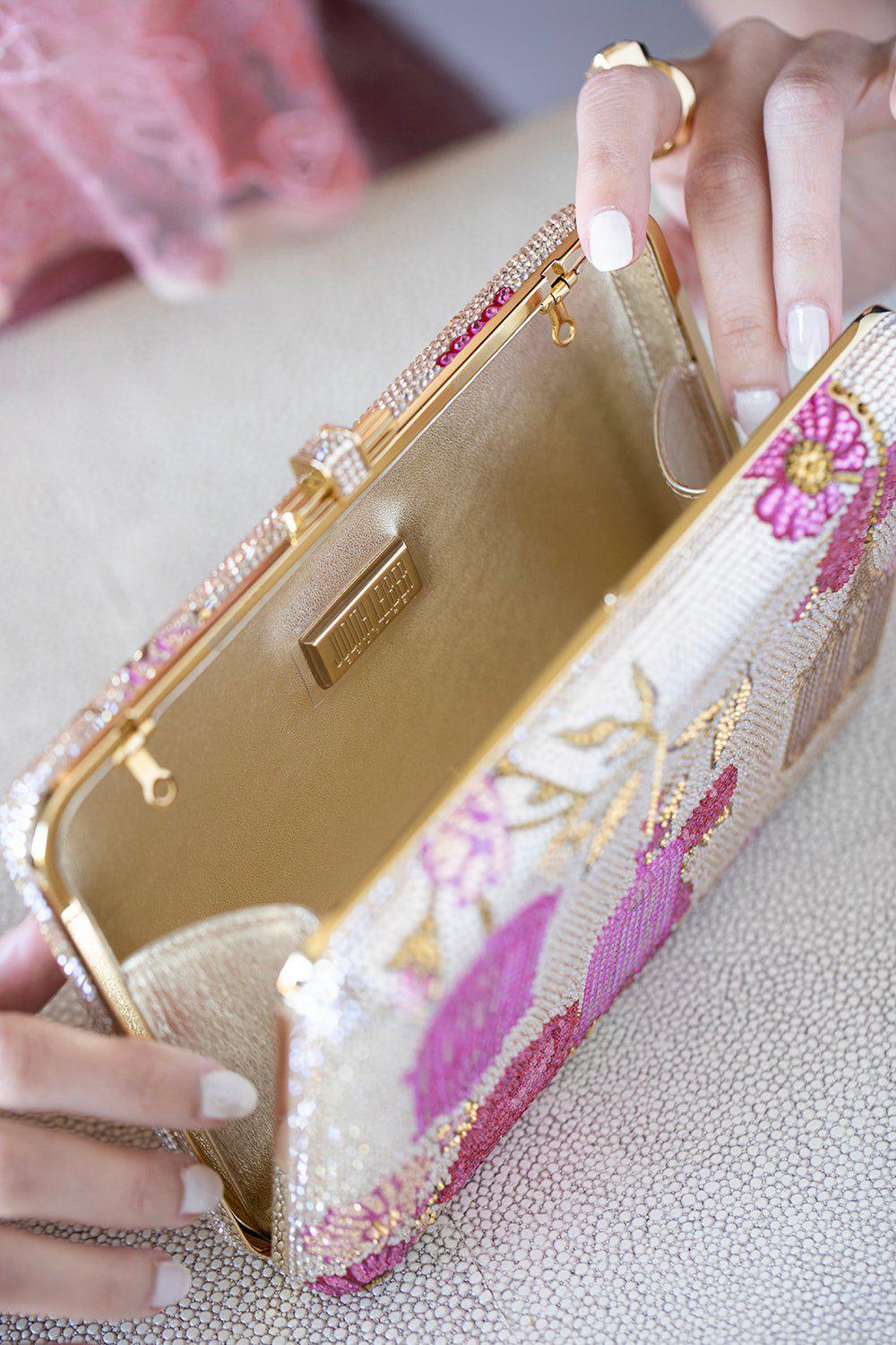 JUDITH LEIBER-Slim Slide Clutch-BOTANICA