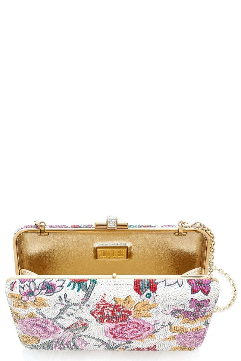 JUDITH LEIBER-Slim Slide Chinoiserie Clutch-CHAMPANGE MULTI