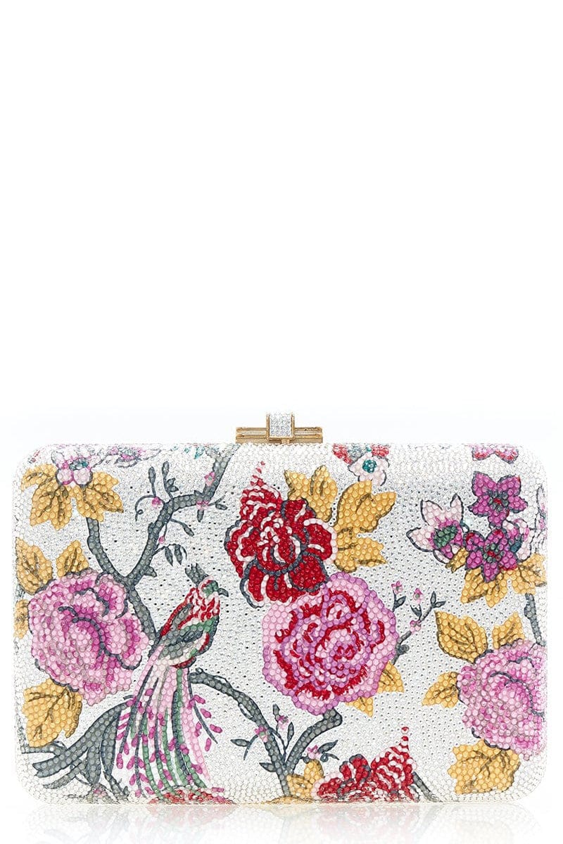 JUDITH LEIBER-Slim Slide Chinoiserie Clutch-CHAMPANGE MULTI