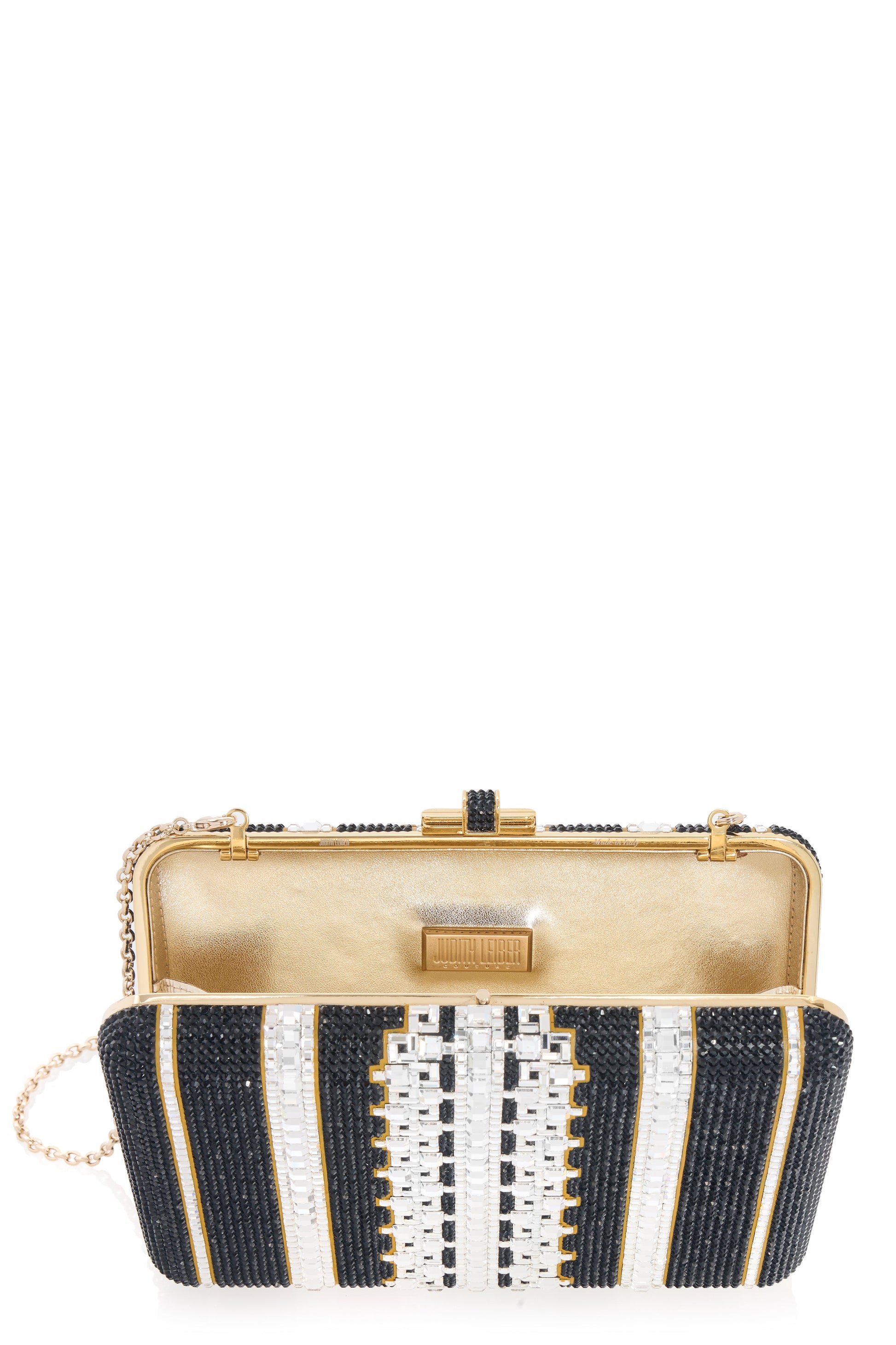 JUDITH LEIBER-Slim Slide Clutch - Champagne Jet Multi-CHJETMLT
