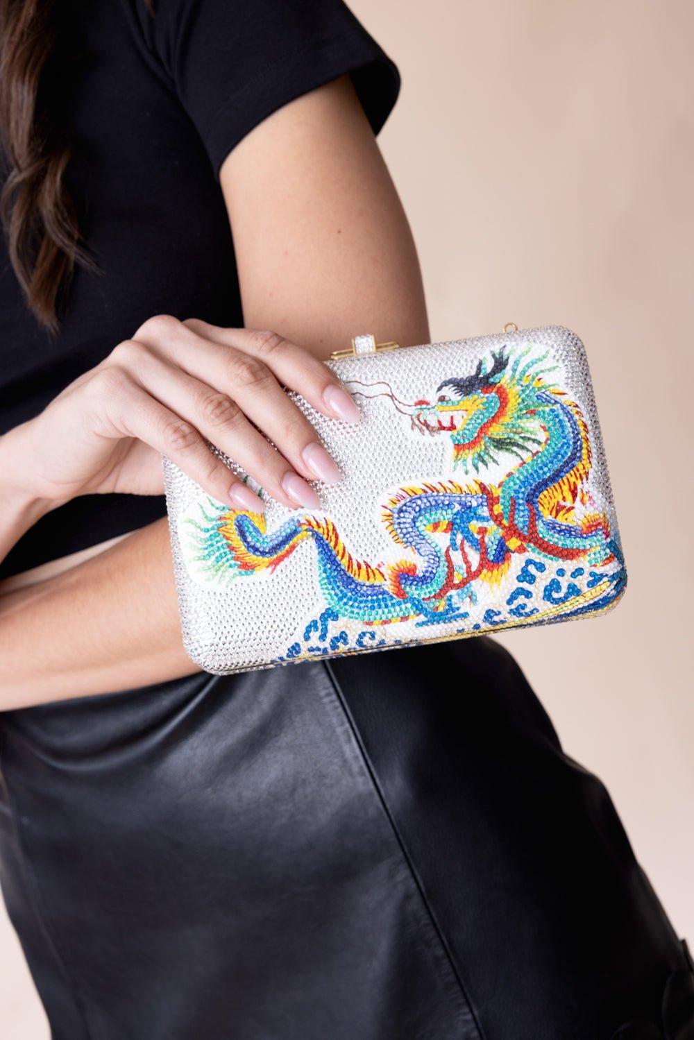 JUDITH LEIBER-Dragon's Fortune Slim Clutch-CHMPGNMU