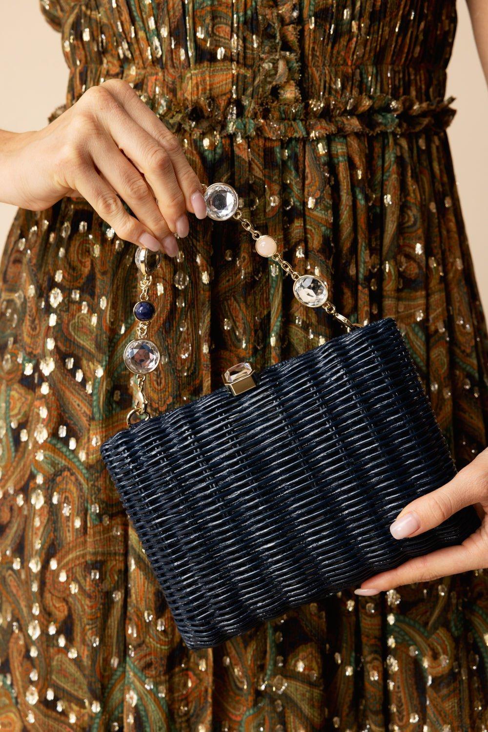 JUDITH LEIBER-Hailey Bag - Champagne Navy-CHMPG/NV