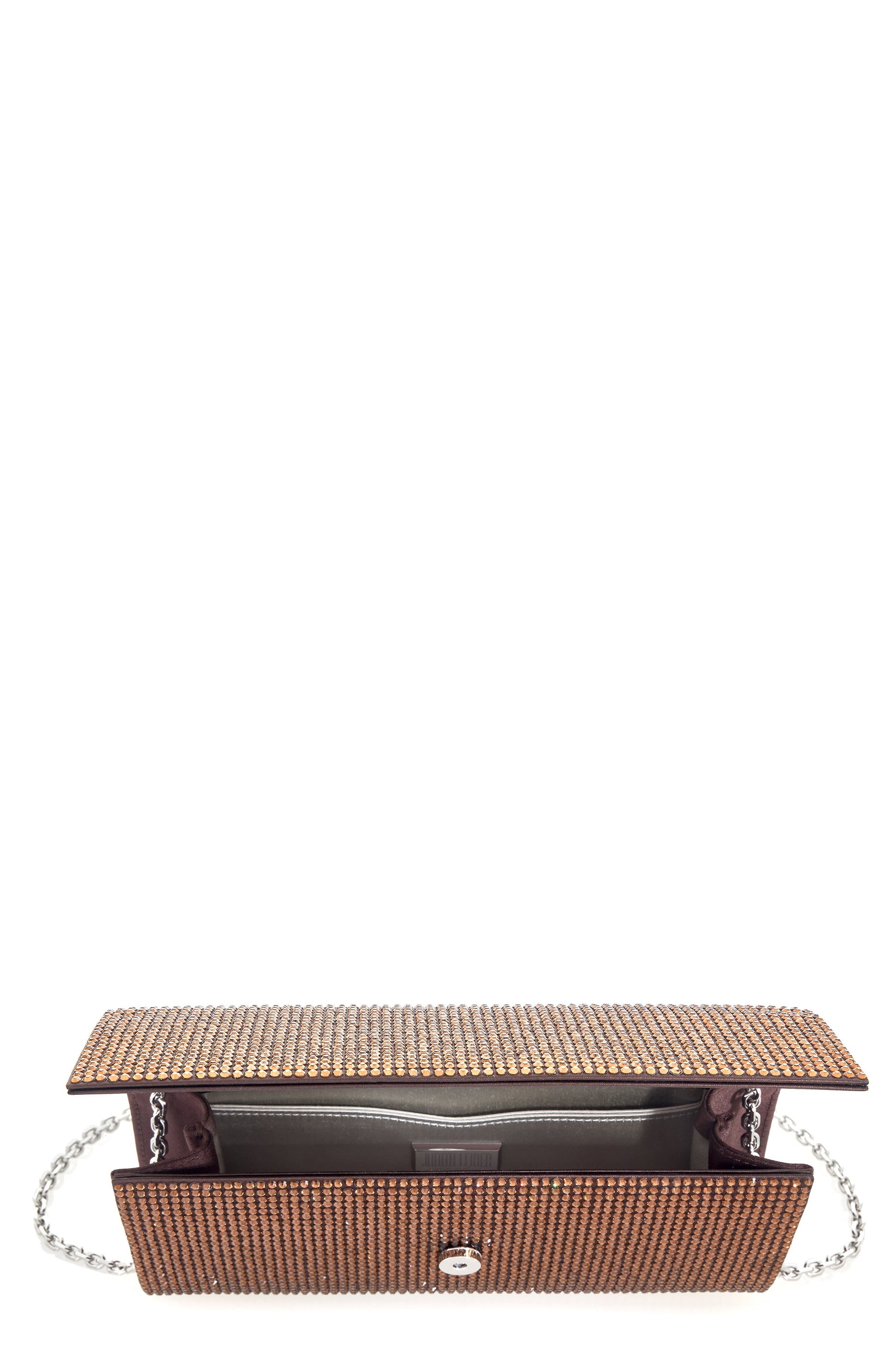 JUDITH LEIBER-Perry Clutch - Chocolate-CHOCOLAT