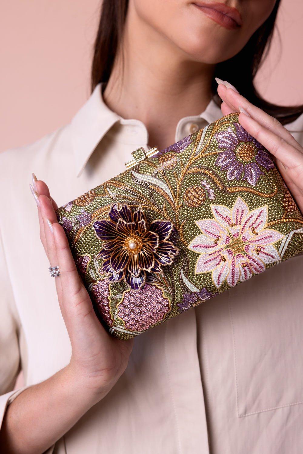 JUDITH LEIBER-Slim Side Clutch - Dancing Floral-DNCGFLRL