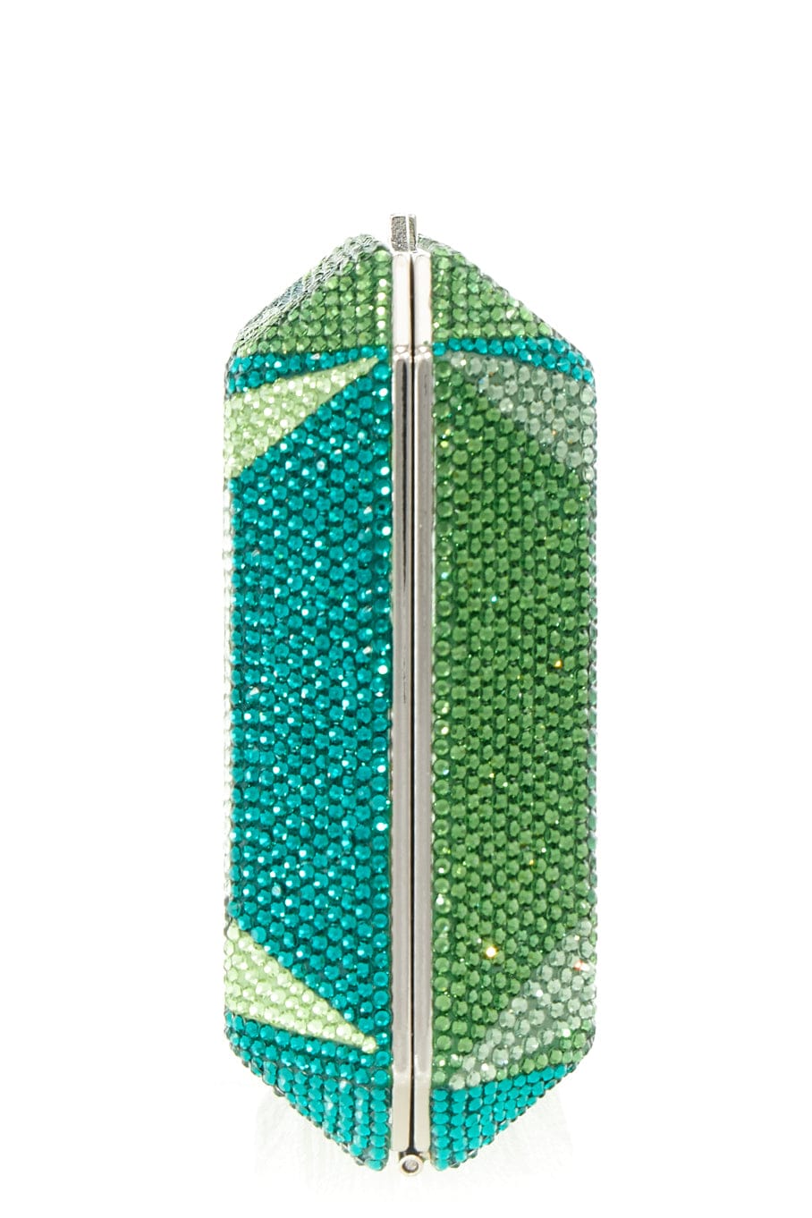 JUDITH LEIBER-Slim Rectangle Clutch - Emerald-EMERALD