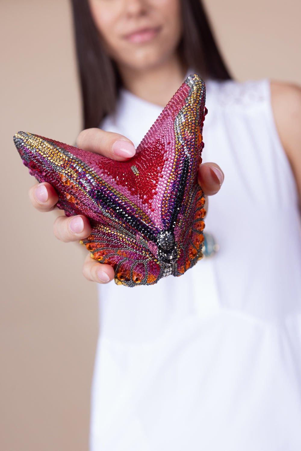 JUDITH LEIBER-Butterfly Clutch - Champagne Multi-FIRECLPR