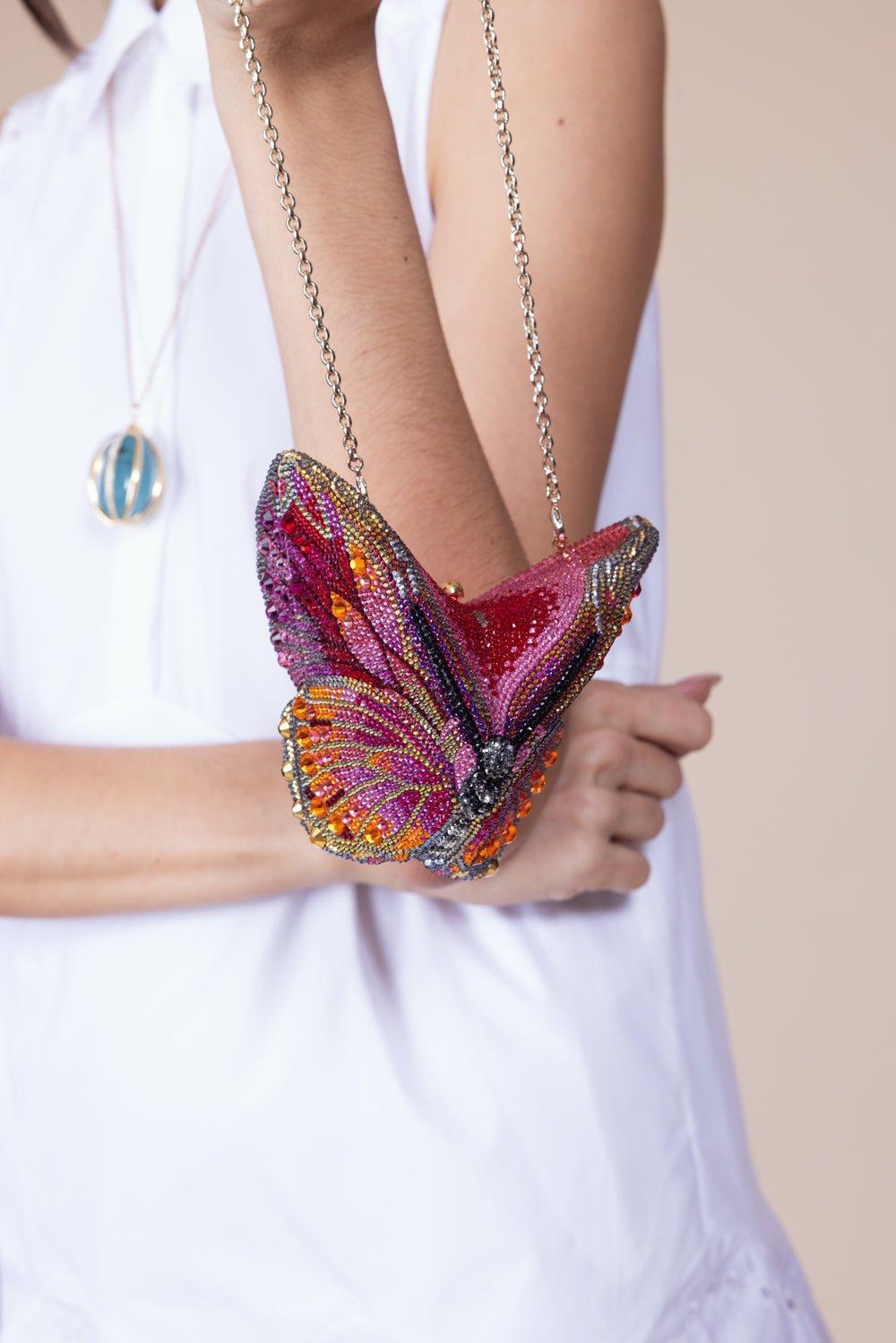 JUDITH LEIBER-Butterfly Clutch - Champagne Multi-FIRECLPR