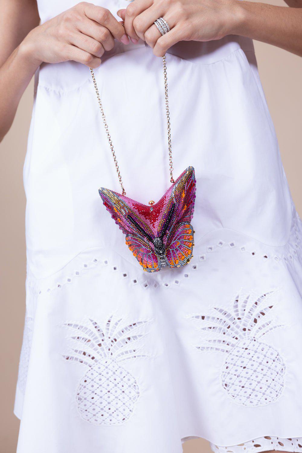 JUDITH LEIBER-Butterfly Clutch - Champagne Multi-FIRECLPR