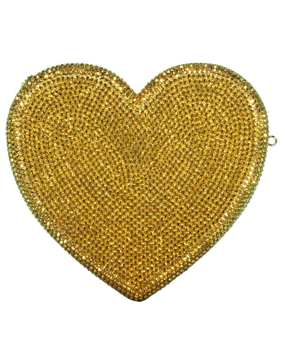 JUDITH LEIBER-Heart Clutch-GOLD