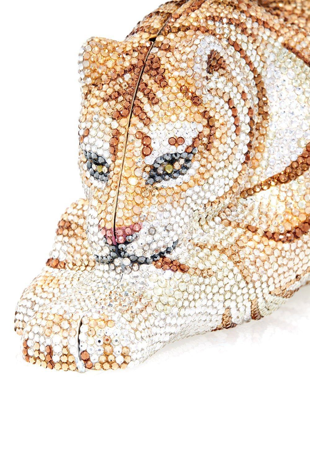 JUDITH LEIBER-Wildcat Golden Cub Bag-GOLDEN