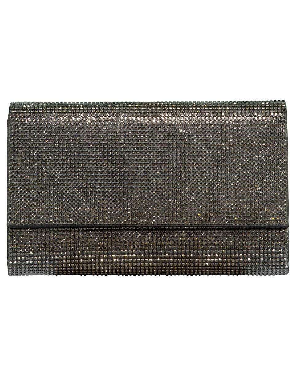 JUDITH LEIBER-Fizzoni Clutch - Hematite-HEMATITE
