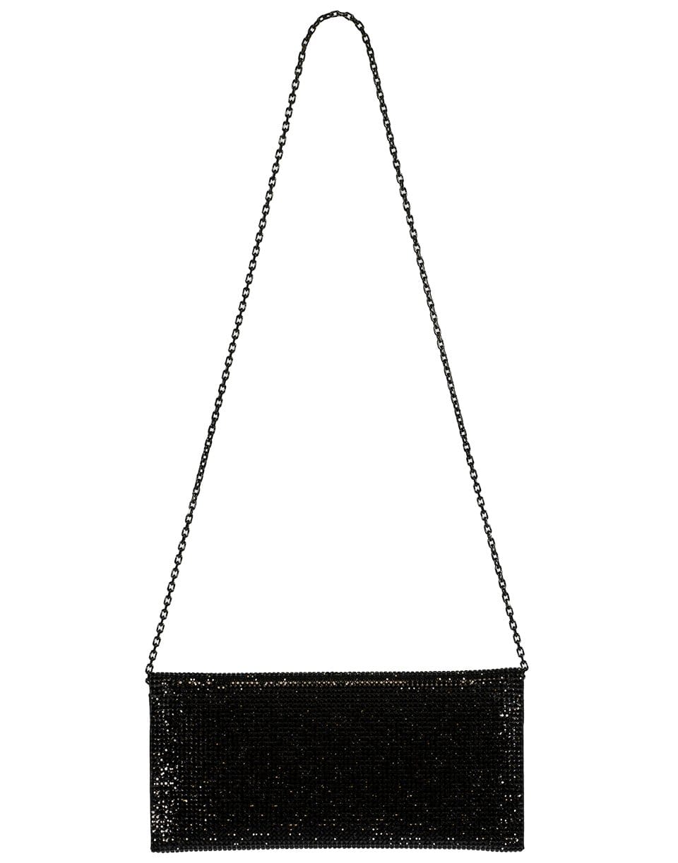 JUDITH LEIBER-Envelope Black Crystal Clutch-JET