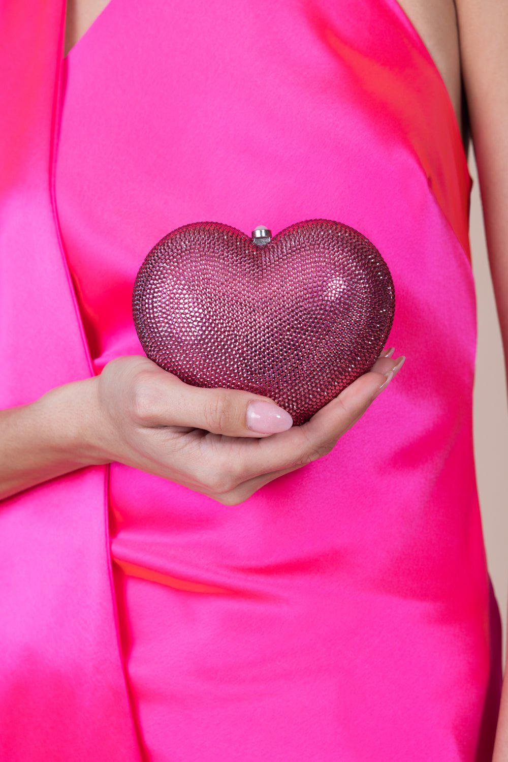 JUDITH LEIBER-Petit Coeur L'Amour Bag-PINK