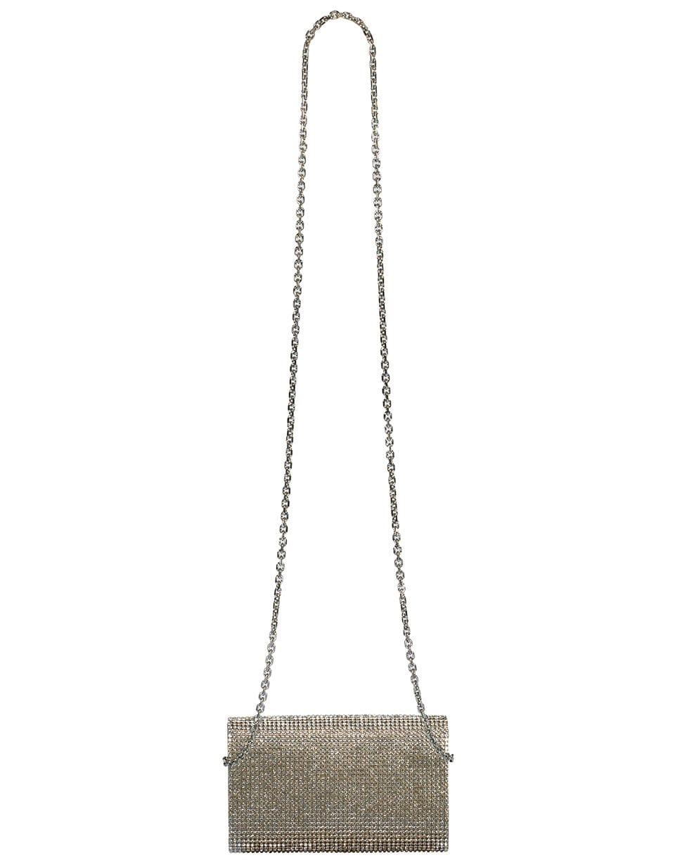 JUDITH LEIBER-Fizzy Silver Crystal Clutch-RHINE