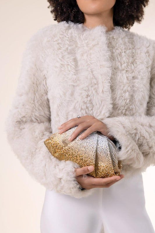 Gemma Crystal Clutch - Silver Golden-SILVER-O/S-HANDBAGCLUTCHES-JUDITH LEIBER