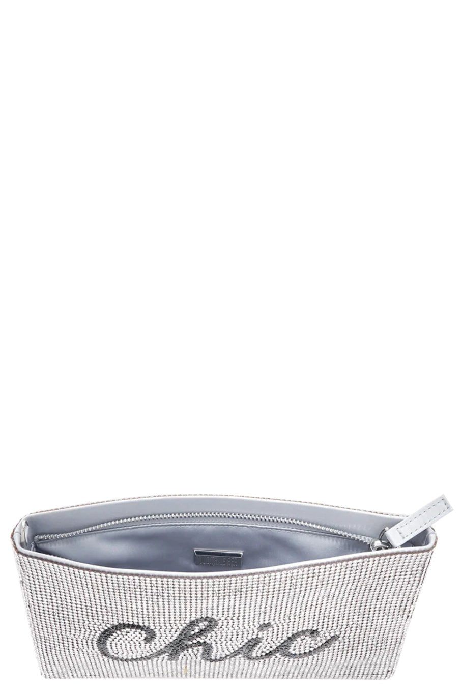 JUDITH LEIBER-Chic Zip Pouch-SLVMULTI