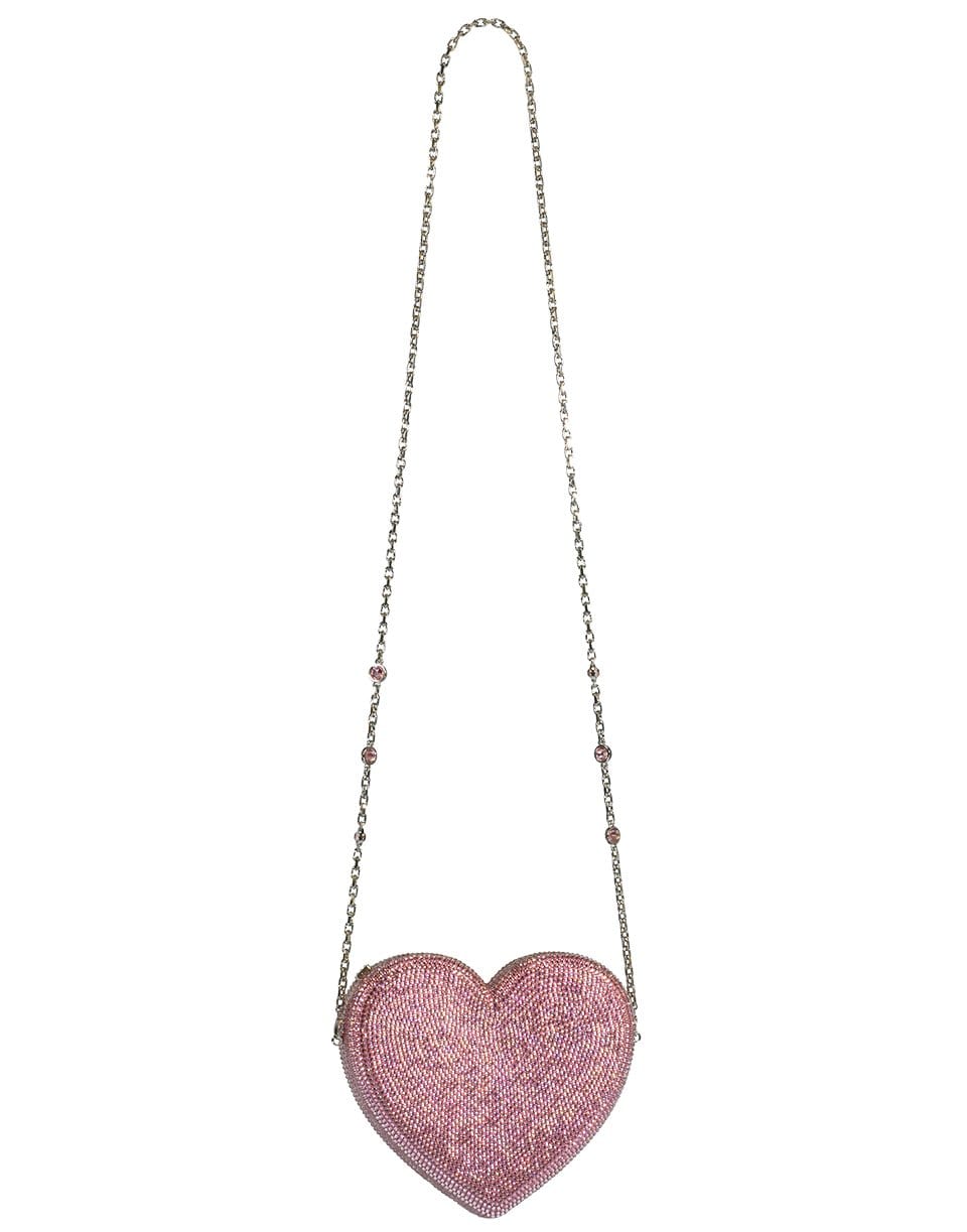 JUDITH LEIBER-Heart Clutch-SLVR/ROS