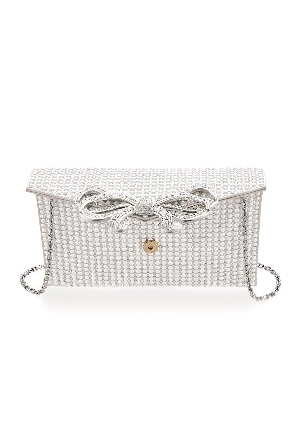 Crystal Bow Envelope Clutch-SPEAR-O/S-HANDBAGCLUTCHES-JUDITH LEIBER