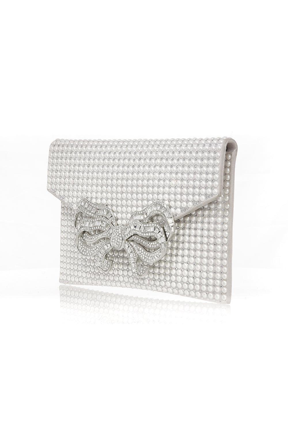 Crystal Bow Envelope Clutch-SPEAR-O/S-HANDBAGCLUTCHES-JUDITH LEIBER