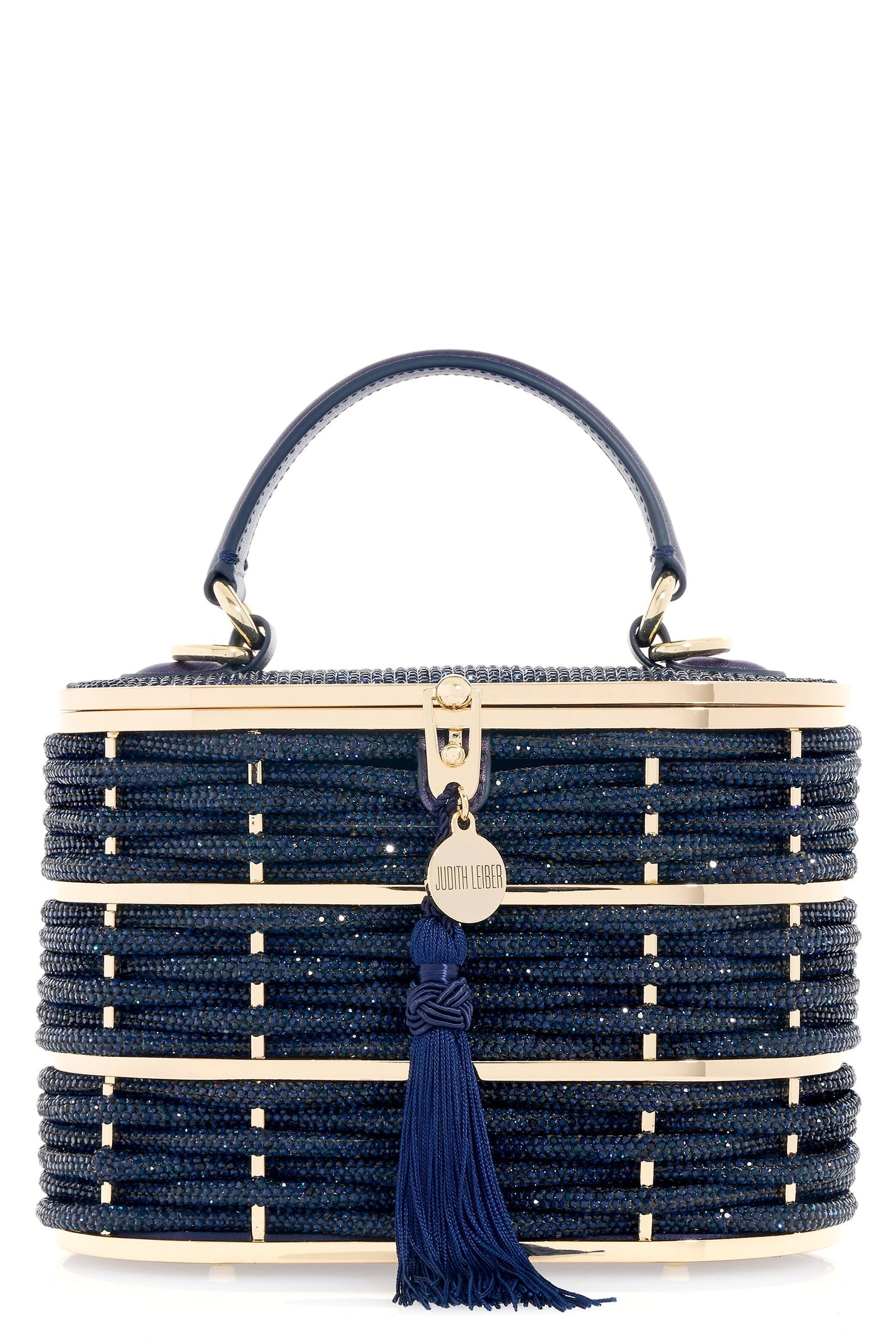 JUDITH LEIBER-Willow Top Handle Bag - Champagne Indigo-CHMPDKIN