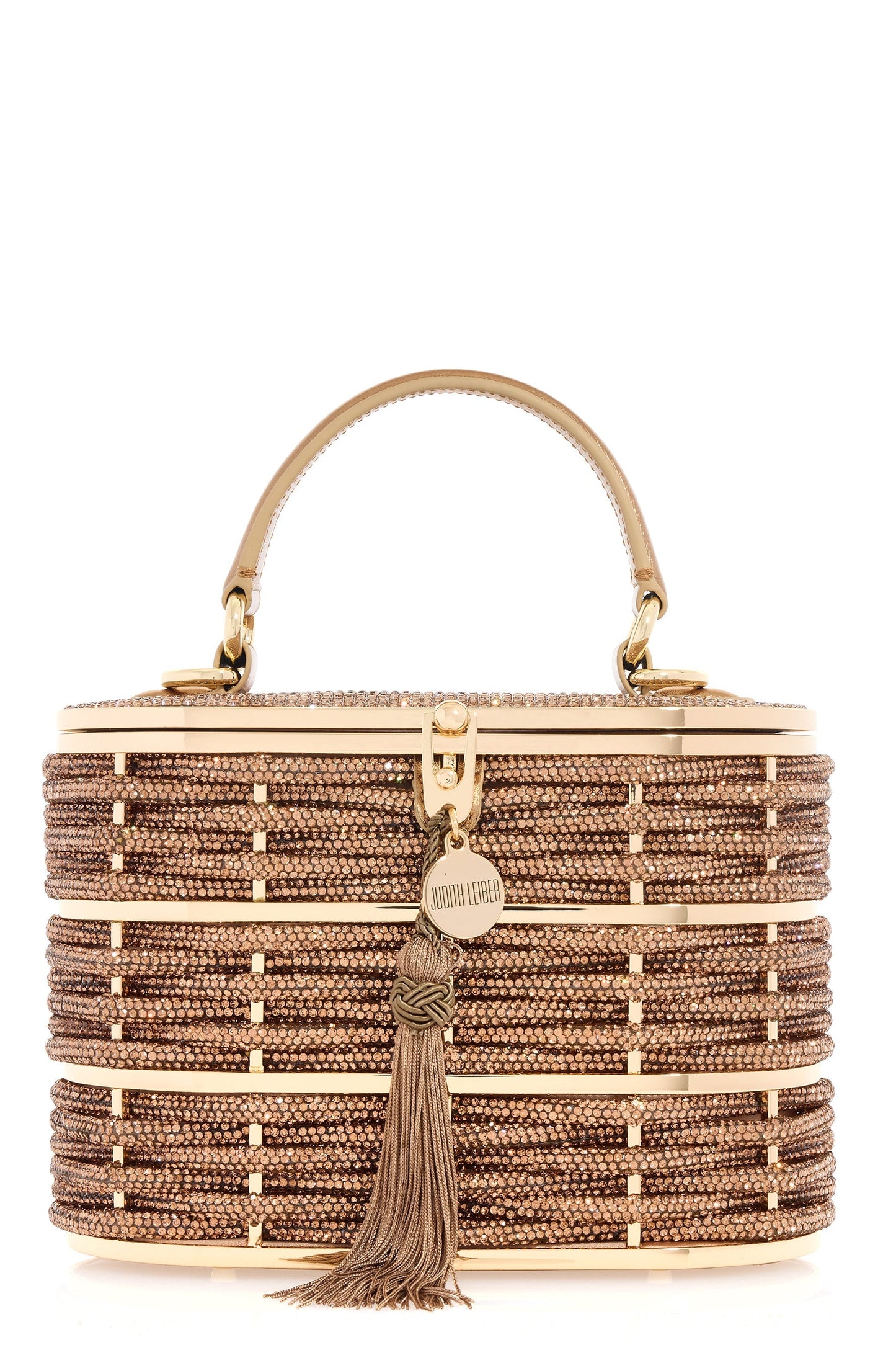 JUDITH LEIBER-Willow Top Handle Bag - Champagne Topaz-CHMPTOPZ
