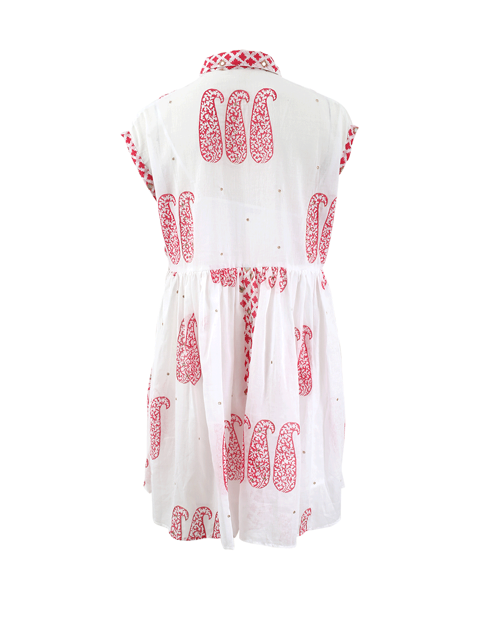 JULIET DUNN-Embroidered Shirt Dress-