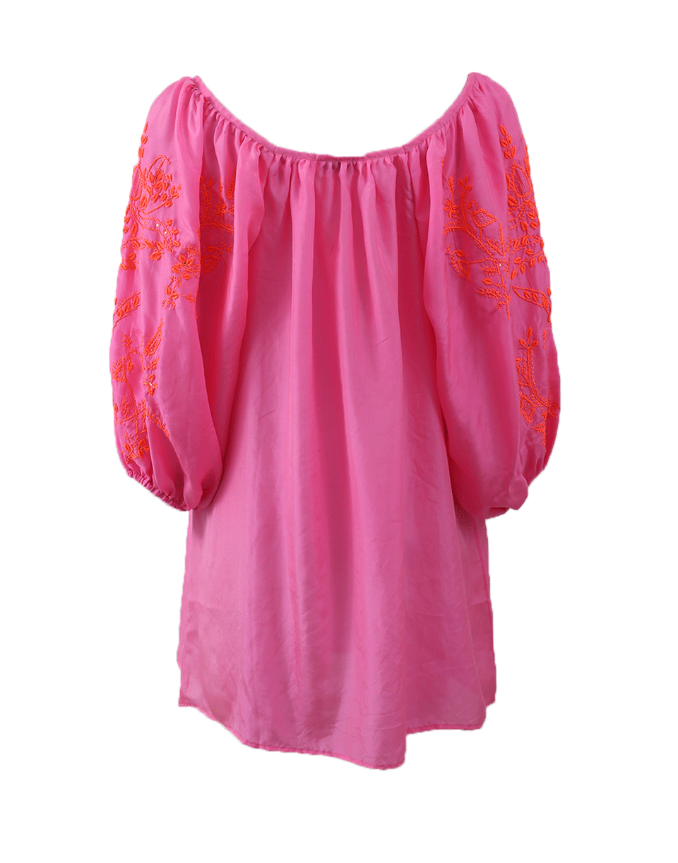 JULIET DUNN-Victorian Embroidered Boho Blouse-