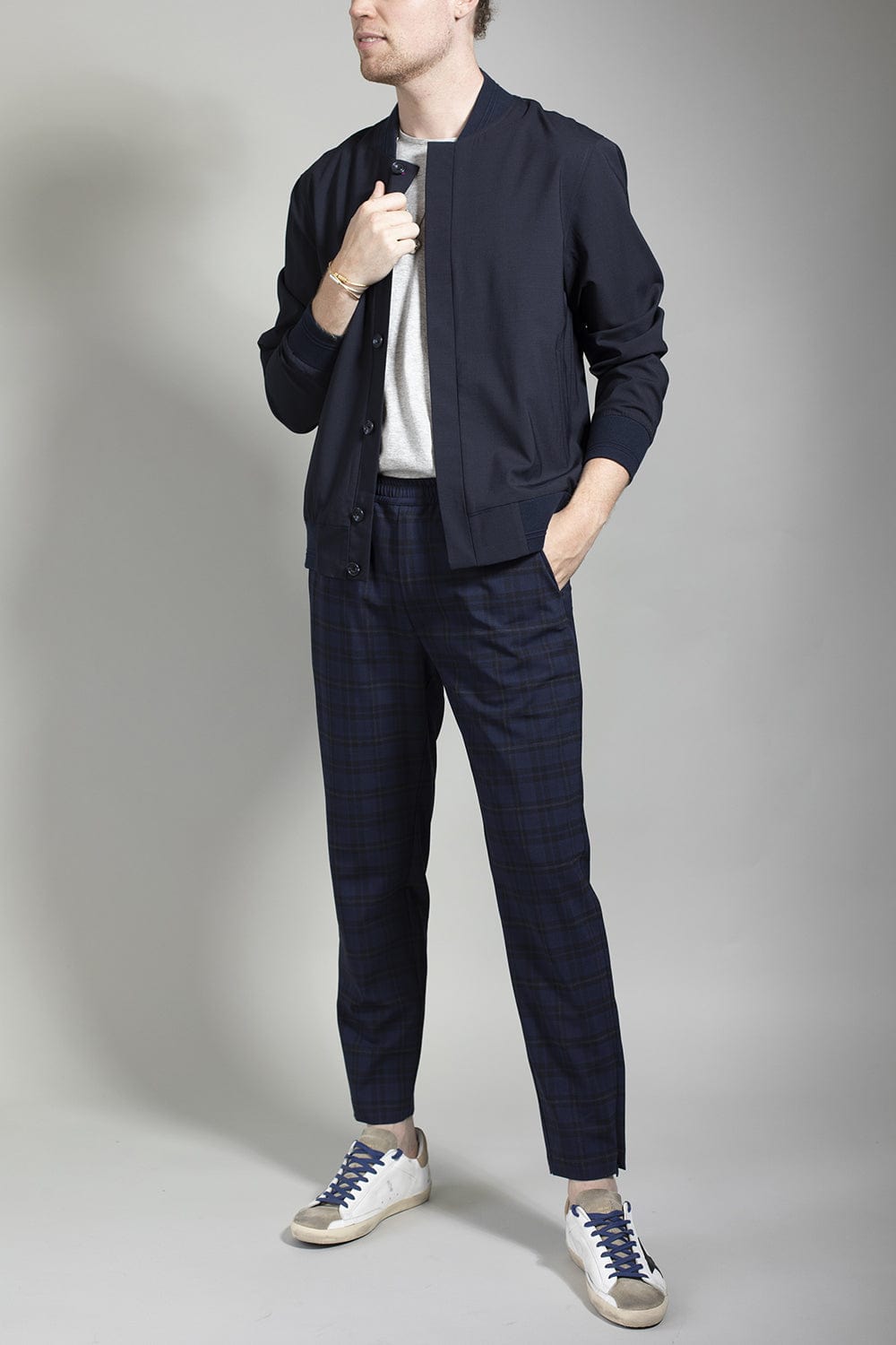 JUNE 79-Essential Pierre Button Blazer - Navy-