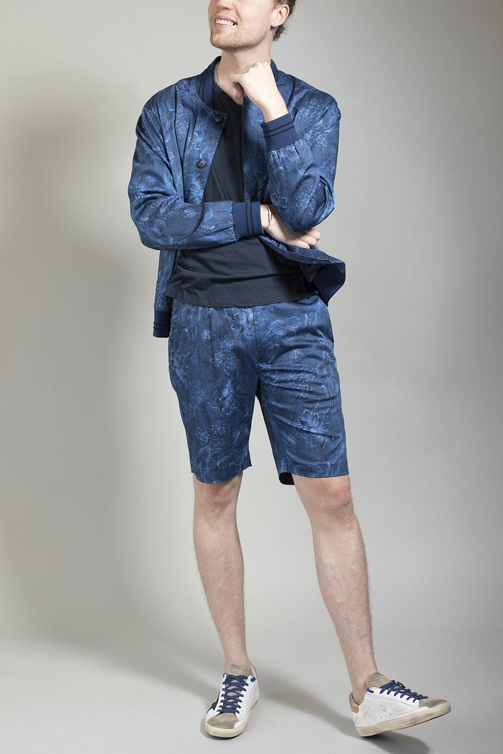 JUNE 79-Pierre Button Blazer - Navy-