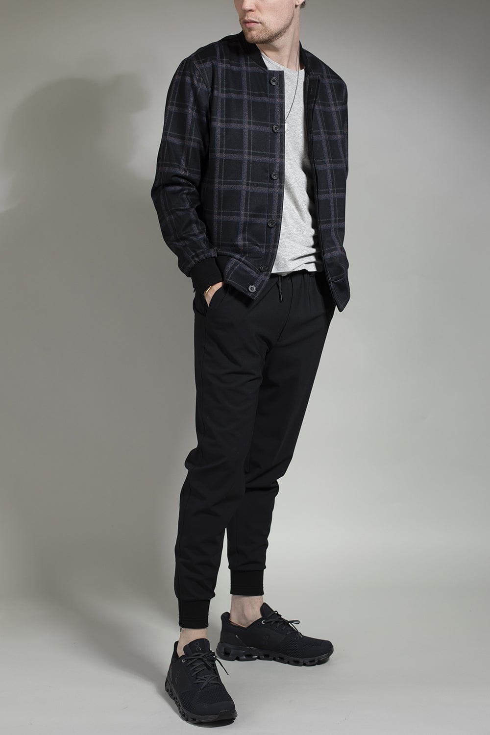 JUNE 79-Pierre Button Blazer - Plaid-