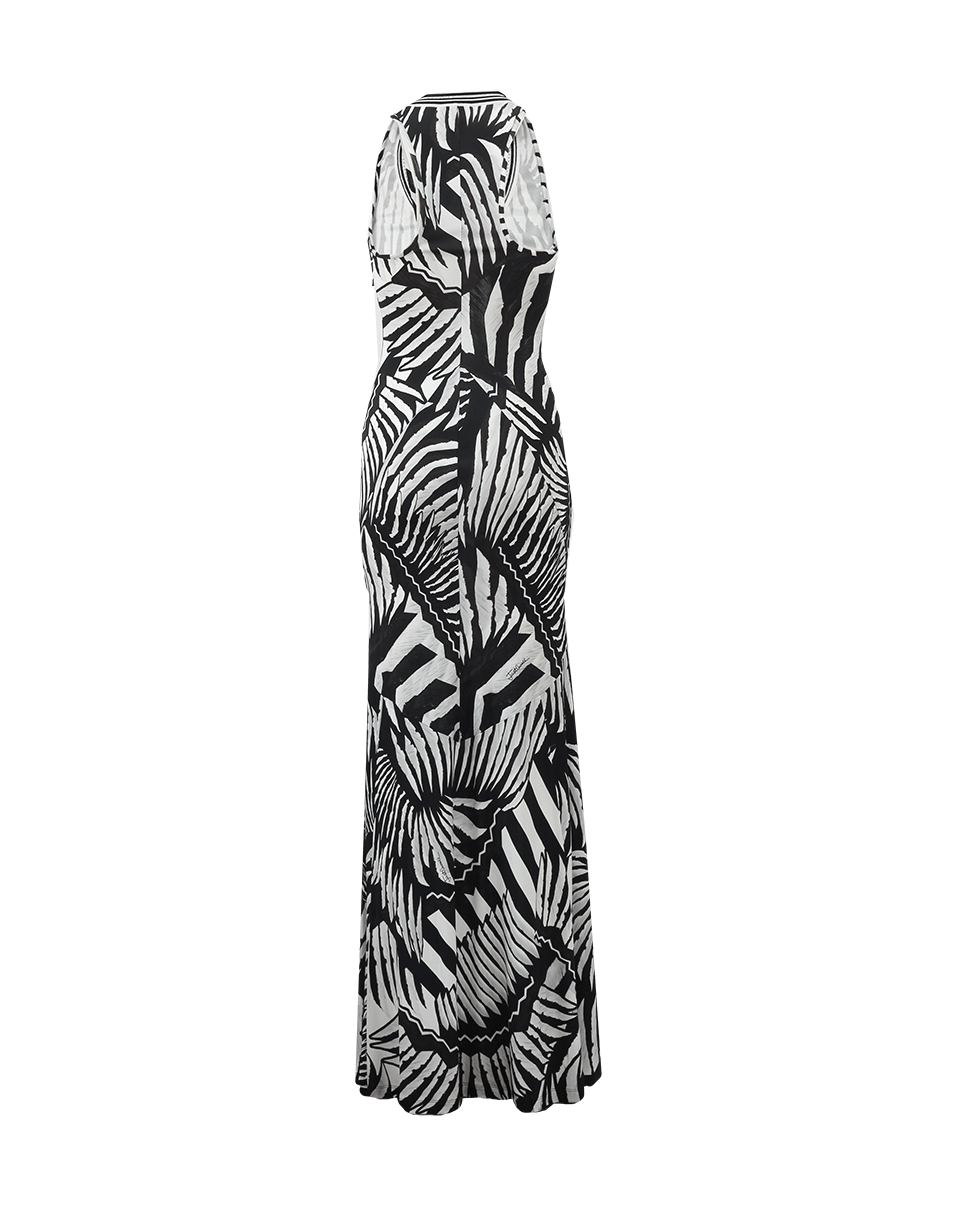 JUST CAVALLI-Fern Patterened Mermaid Dress-