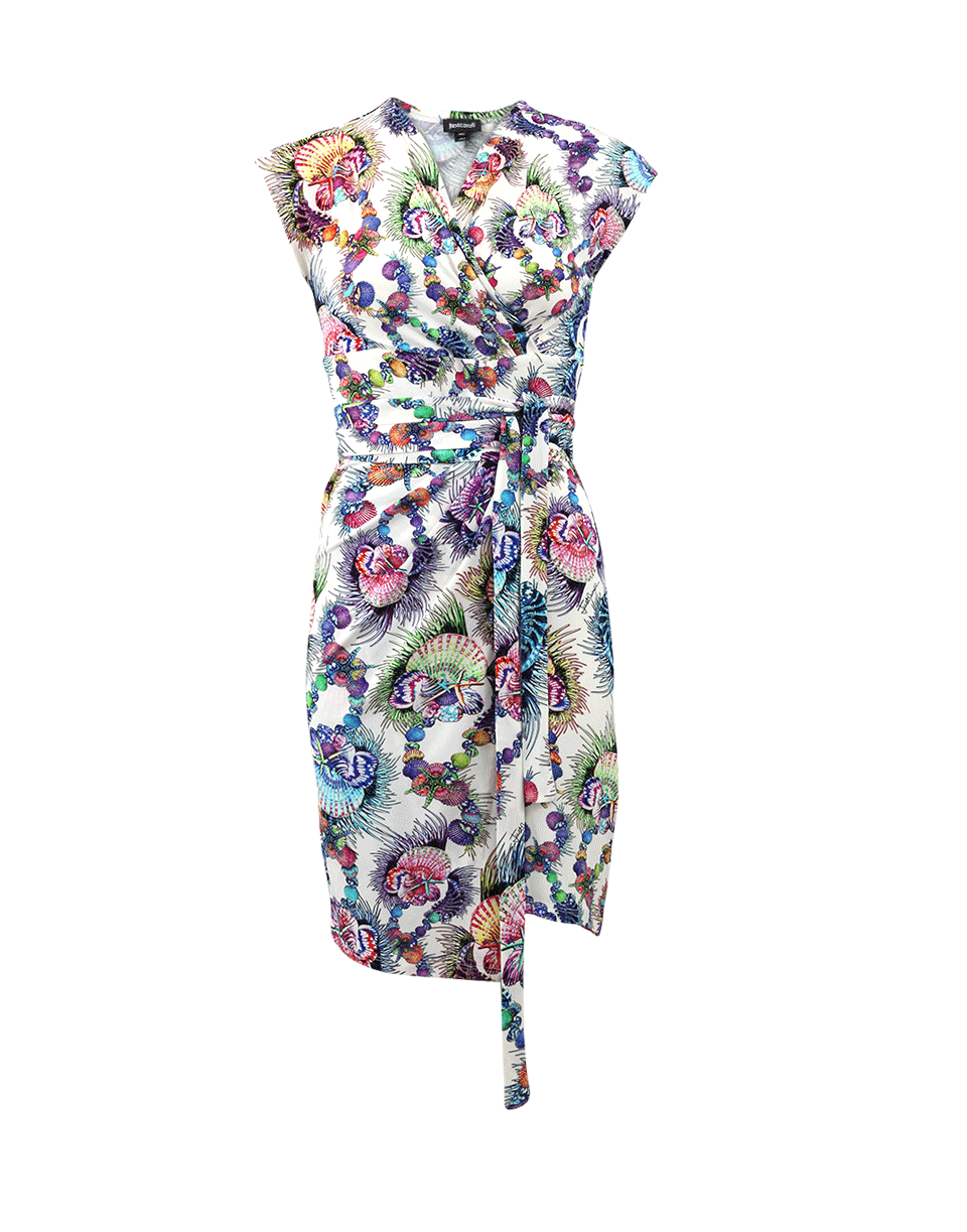 JUST CAVALLI-Seascape Cross-Over Dress-