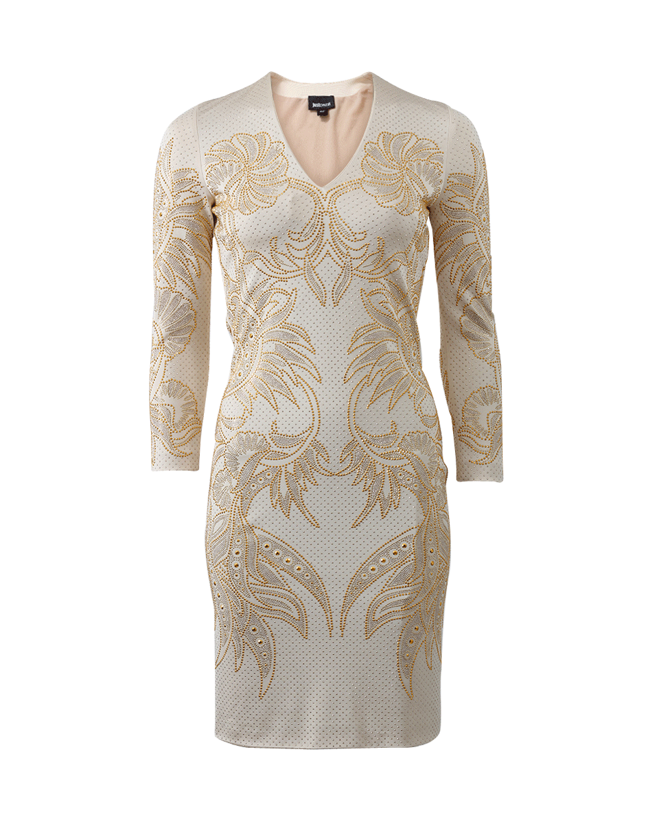 JUST CAVALLI-Rhinestone Beaded Dress-