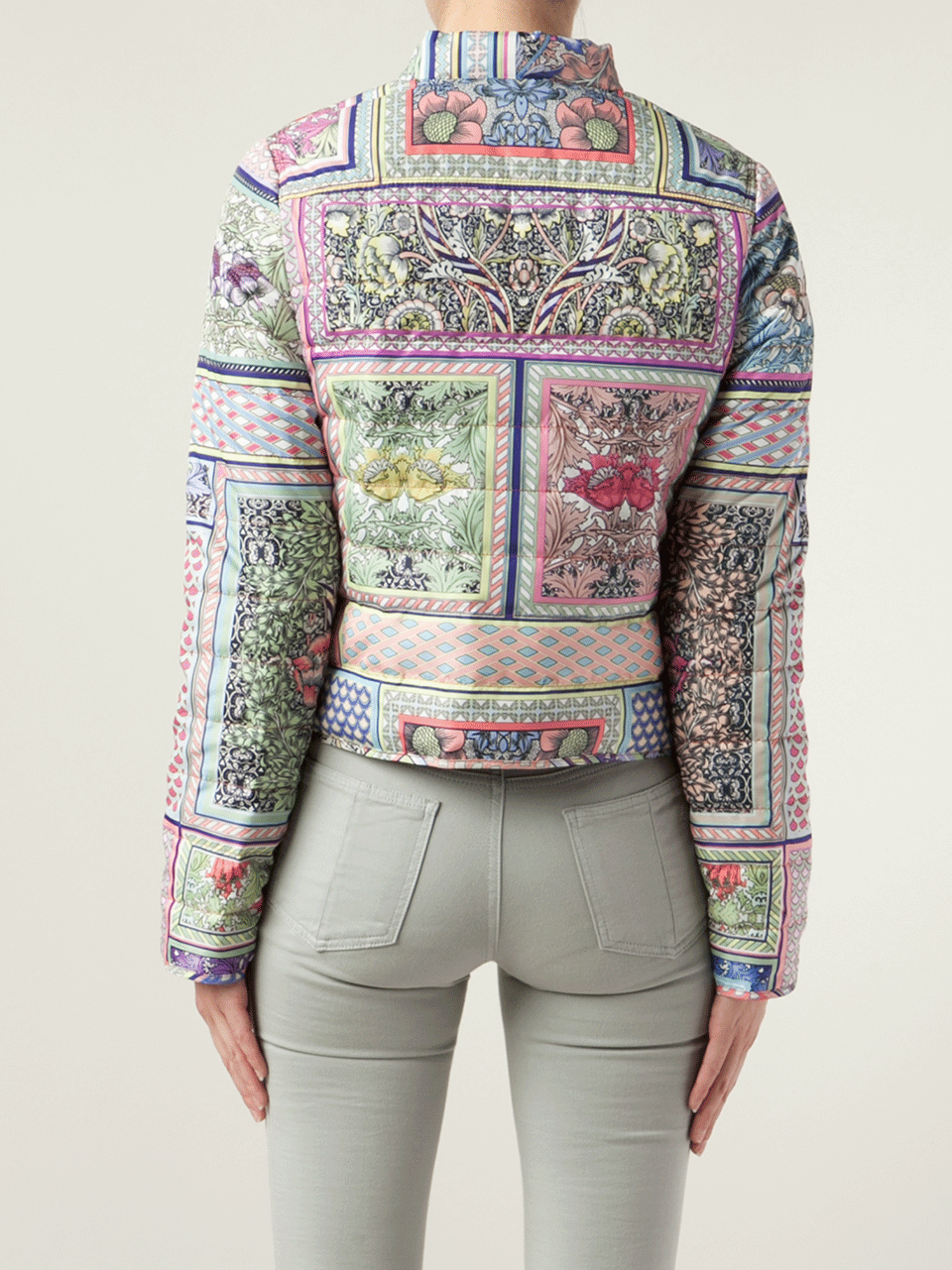 JUST CAVALLI-Long Sleeve Print Puff Jacket-