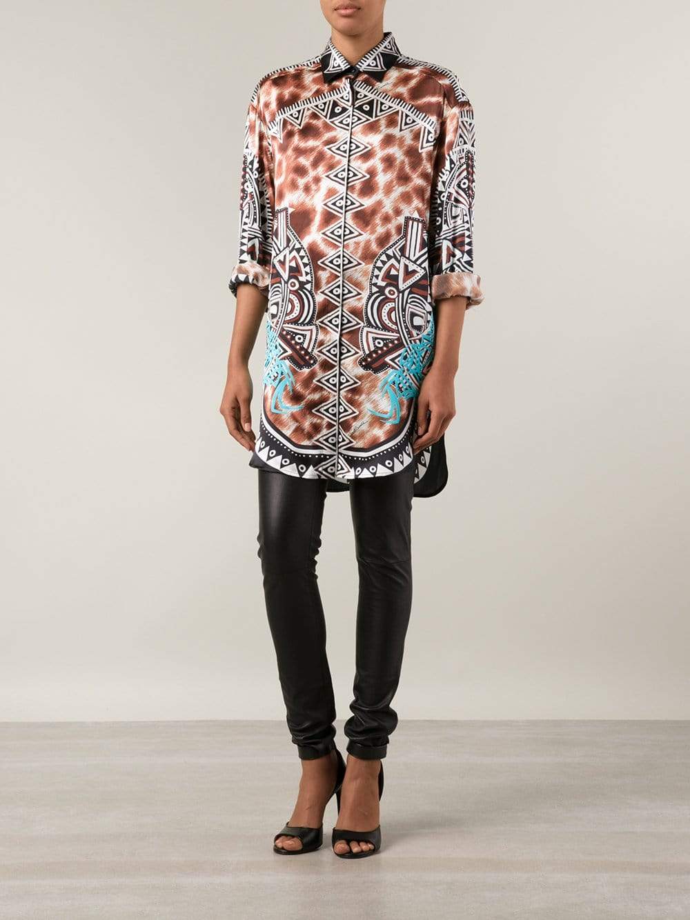 JUST CAVALLI-Silk Print Tunic-