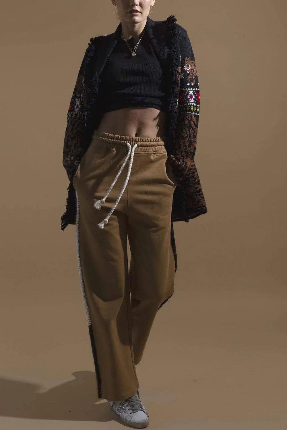 JW ANDERSON-Wide Leg Contrast Stitch Track Pant-