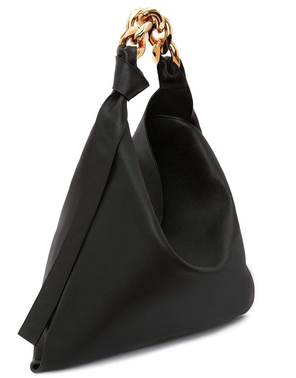 JW ANDERSON-Black Large Chain Hobo Bag-BLACK