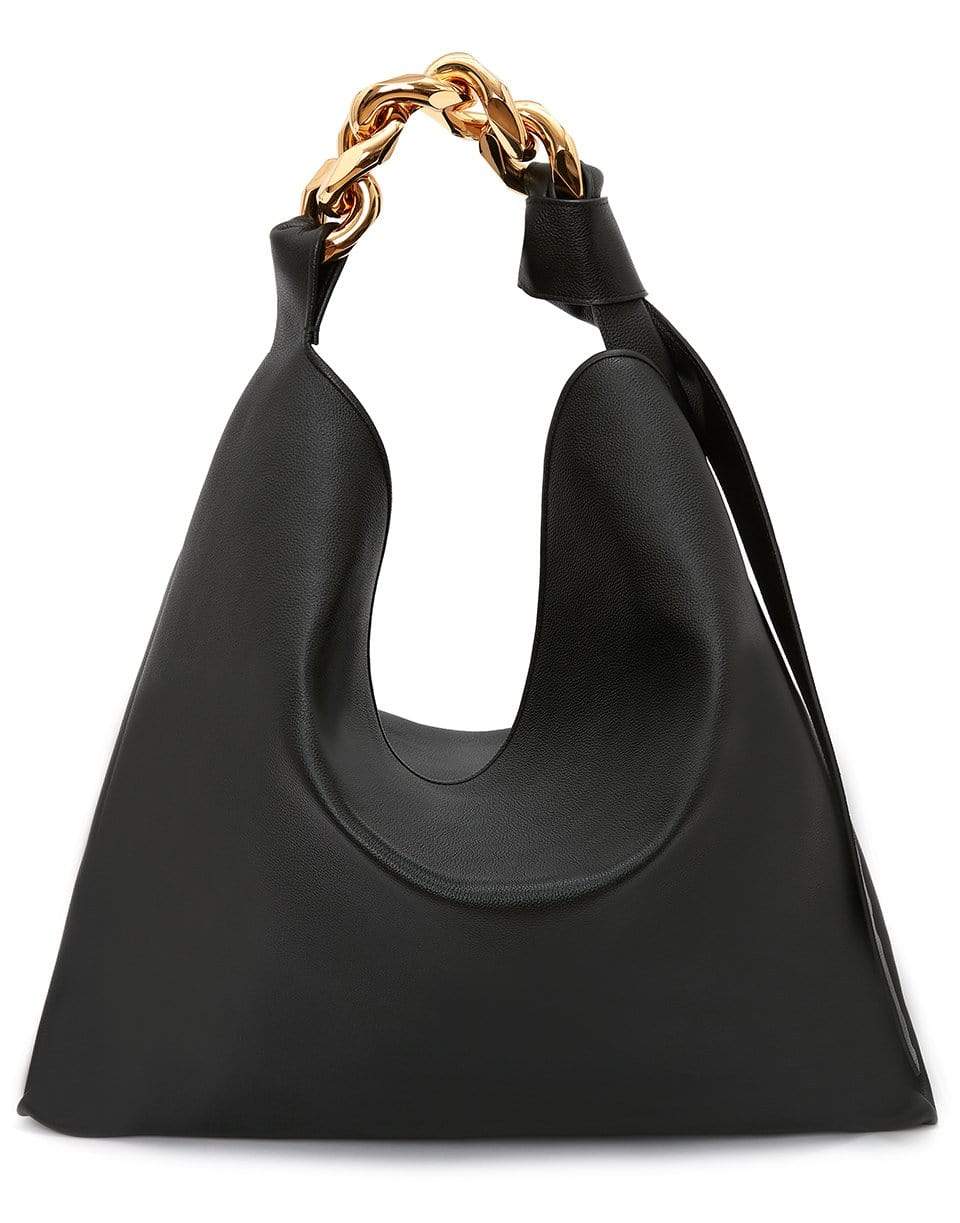 JW ANDERSON-Black Large Chain Hobo Bag-BLACK
