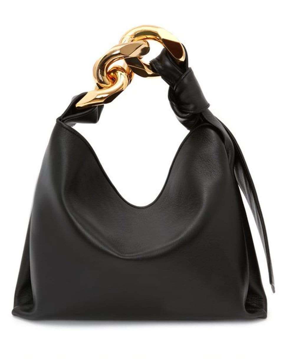 JW ANDERSON-Black Small Chain Hobo Bag-BLACK
