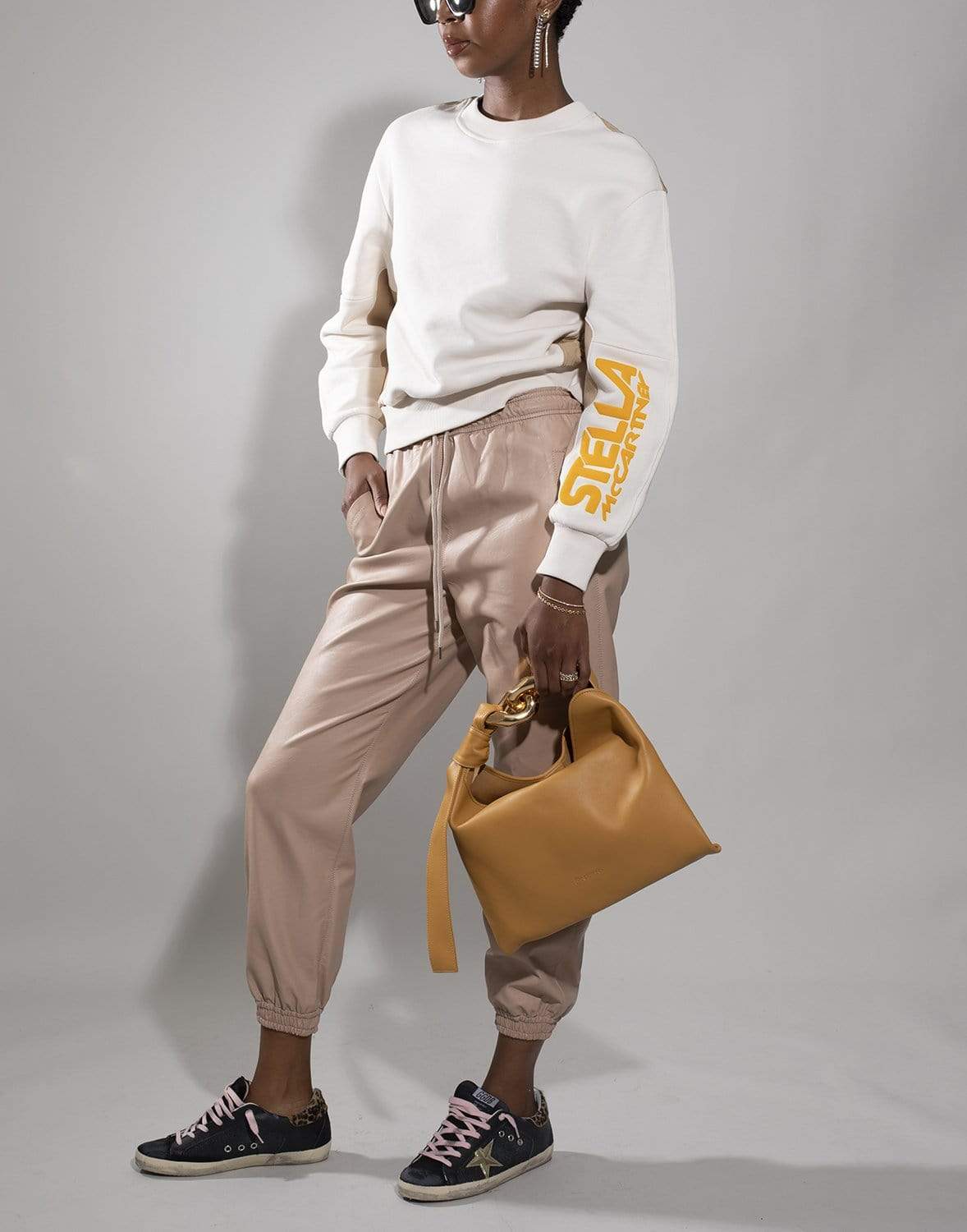 JW ANDERSON-Mustard Small Chain Hobo Bag-MUSTARD