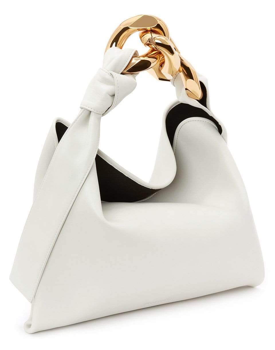 JW ANDERSON-White Small Chain Hobo Bag-WHITE